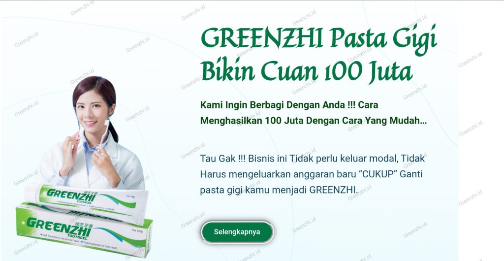 Bisnis Greenzhi Pasta Gigi